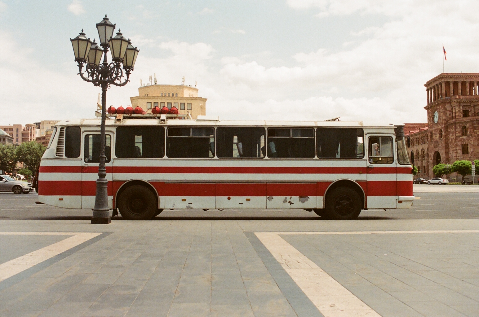 Film photograph — yerevan bus